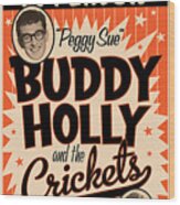Buddy Holly Wood Print
