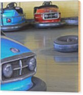 Bumper Cars Wood Print