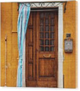 Burano Doorway Wood Print