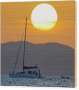 Bvi Sunset Wood Print