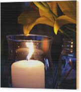 By Candlelight Wood Print