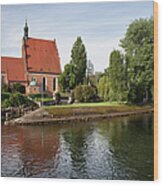 Bydgoszcz Cathedral And Brda River Wood Print