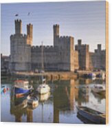 Caernafon Castle - Wales Wood Print