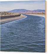 California Aqueduct S Curves Wood Print