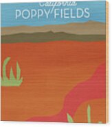 California Poppy Fields- Art By Linda Woods Wood Print