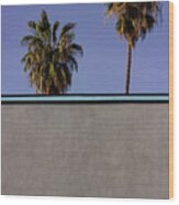 California Rooftop Wood Print