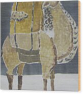 Camel Facing Right Wood Print