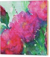 Camellia Abstract Wood Print