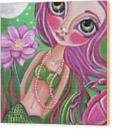 Cancer - Zodiac Mermaid Wood Print