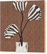 Candy Stripe Tulips 3 Wood Print