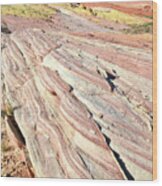 Candy Striped Sandstone In Valley Of Fire Wood Print