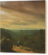 Canyon Trail At Sunset Wood Print