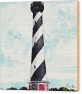 Cape Hatteras Lighthouse Outer Banks North Carolina Wood Print