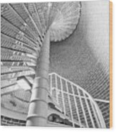 Cape May Lighthouse Stairs Wood Print