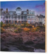 Cape Neddick Maine Scenic Vista Wood Print