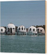 Cape Romano - Domed Homes - Marco In The Background Wood Print