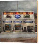 Car - Garage - Hendricks Motor Co 1928 Wood Print