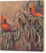Cardinals Mug Wood Print