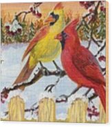 Cardinals Wood Print