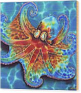 Caribbean Octopus Wood Print