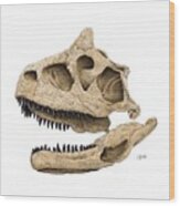Carnotaurus Skull Wood Print