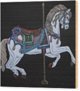 Carousel Horse Wood Print