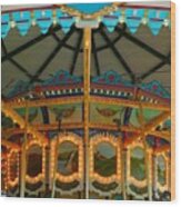 Carousel Lights Wood Print