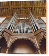 Castle Ashby Pipe Organ Wood Print