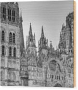 Cathedral In Rouen France Wood Print