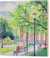 Cathedral Square In Spring Wood Print