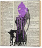 Catwoman Wood Print