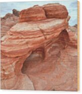 Cave Rock In Valley Of Fire Wood Print