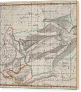 Celestial Map - Map Of The Constellations - Virgo, Libra, Turdus Solitarius - Astronomical Chart Wood Print