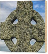 Celtic Cross Of Hill Of Tara Wood Print