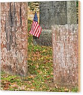 Cemetery Flag Wood Print