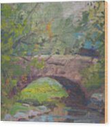 Central Park Bridge Wood Print