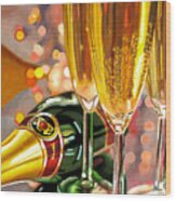 Champagne Wishes Wood Print