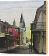 Chartres Street Wood Print