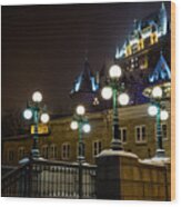 Chateau Frontenac From Parc Montmorency Quebec City Canda Wood Print