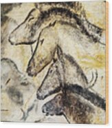 Chauvet Horses Wood Print