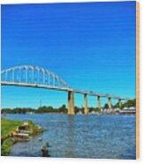 Chesapeake City Bridge Wood Print