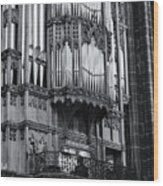 Chester Cathedral Organ Momochrome Wood Print