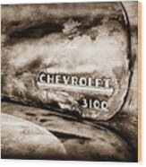 Chevrolet Truck Side Emblem -0842s1 Wood Print