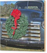 Chevy Christmas Wood Print