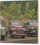 Chevy Line Up Wood Print