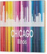 Chicago Il 2 Vertical Wood Print