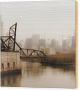 Chicago Mist Wood Print