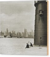 Chicago Skyline, 1930 Wood Print