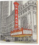 Chicago Theater Wood Print