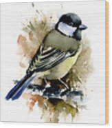 Chickadee Wood Print